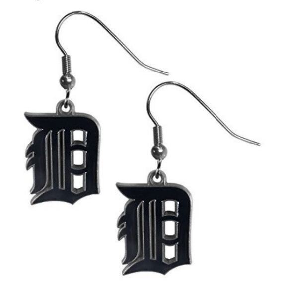 Detroit Tigers Official MLB Sports Dangle NAVY LOGO Earrings NWT - Picture 1 of 1